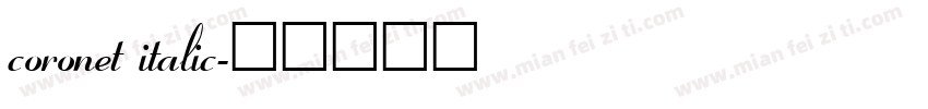coronet italic字体转换